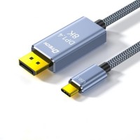 Dtech TB-2917 USB Type-C Male to DP Male 2 Meter Space Gray Cable