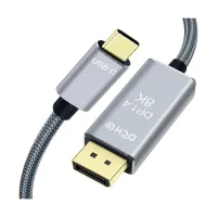 Dtech DCH-2917 USB Type-C Male to DP Male 1 Meter Space Gray Cable